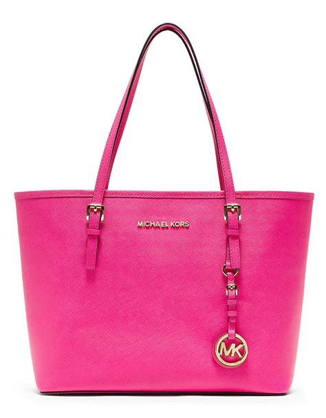 neon pink michael kors tote|Michael Kors large pink tote.